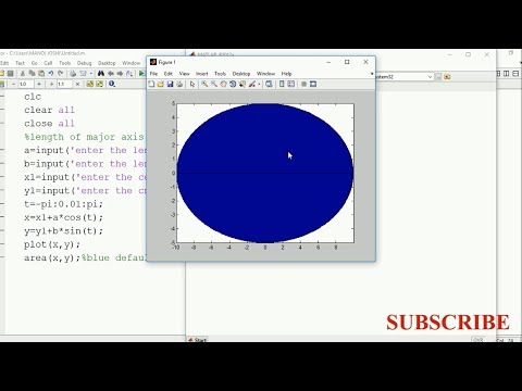 Ellipse tutorial in matlab without using function