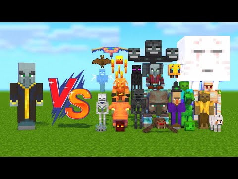 Evoker vs Every mob in Minecraft (Bedrock Edition) - Minecraft 1.20 Evoker vs All Mobs