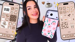 what's on my iphone 17 pro max! *cozy fall aesthetic* 🤎🧸☕️🥐