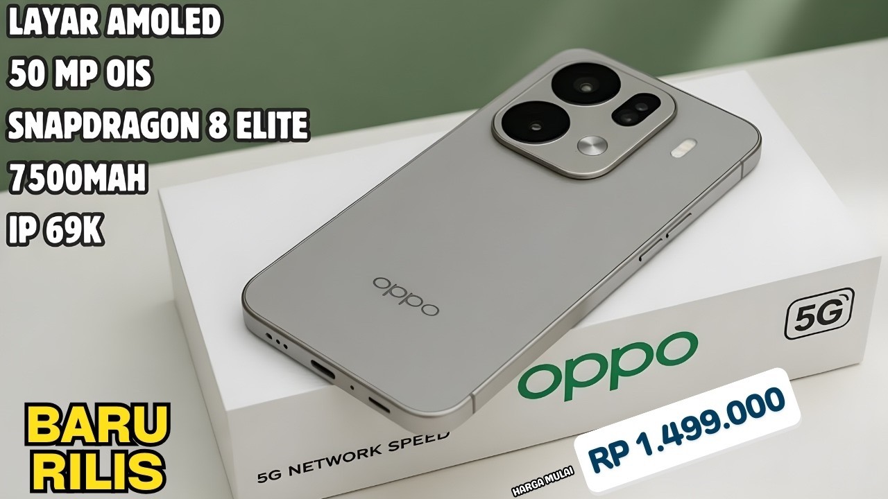 BARU SAJA RILIS‼️7500mAh, RAM 12/512 GB | HP OPPO TERBARU MARET 2026