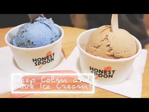 Keep Calm and have Ice Cream! Would you like your spoon to be honest?
