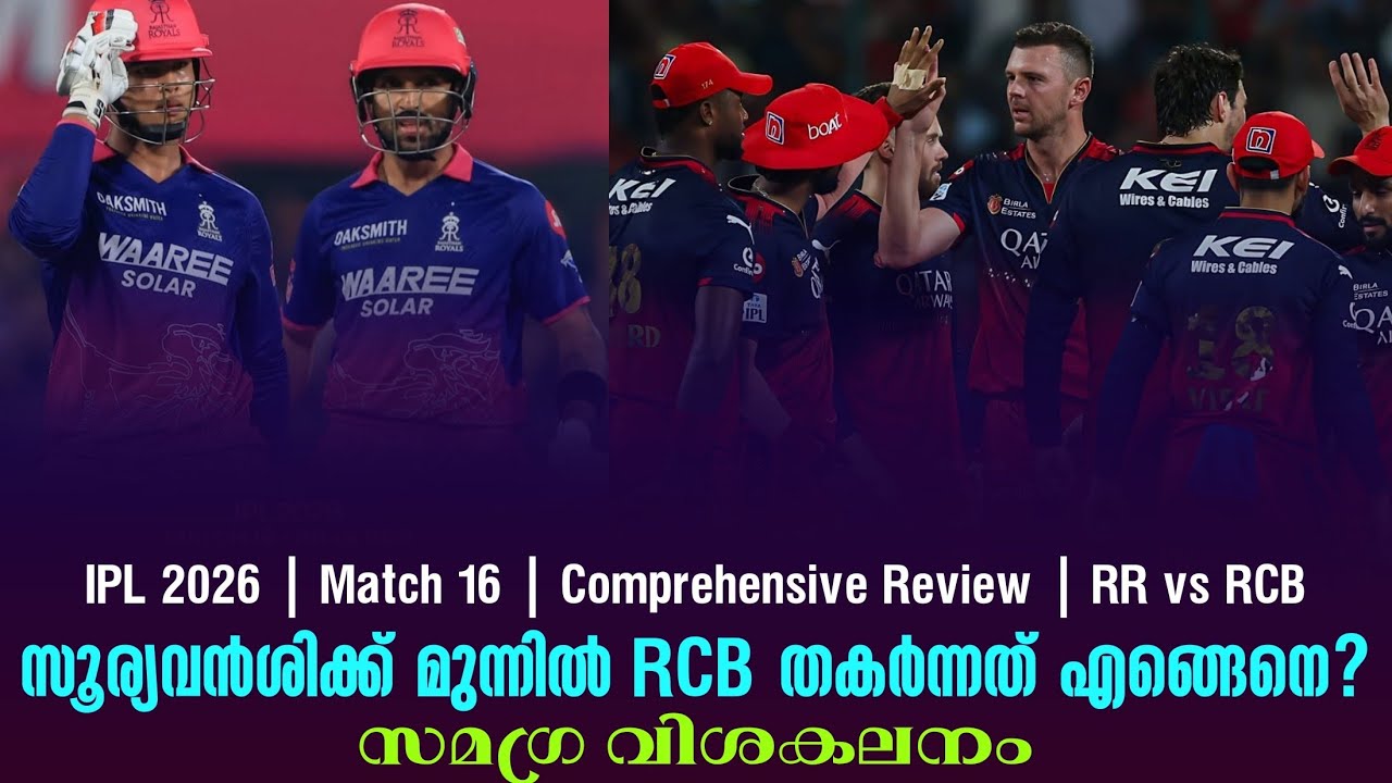 സൂര്യവൻശിക്ക് മുന്നിൽ RCB തകർന്നത് എങ്ങെനെ? സമഗ്ര വിശ?