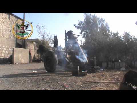 استهداف نقاط تمركز قوات النظام في اللواء 80 بواسطة قذائف الهاون من قبل كتائب القوة 21