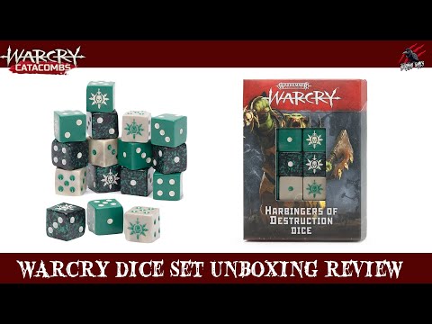 WARCRY DICE - HARBINGERS OF DESTRUCTION DICE REVIEW UNBOXING - What’s In The Warcry dice Set Box?