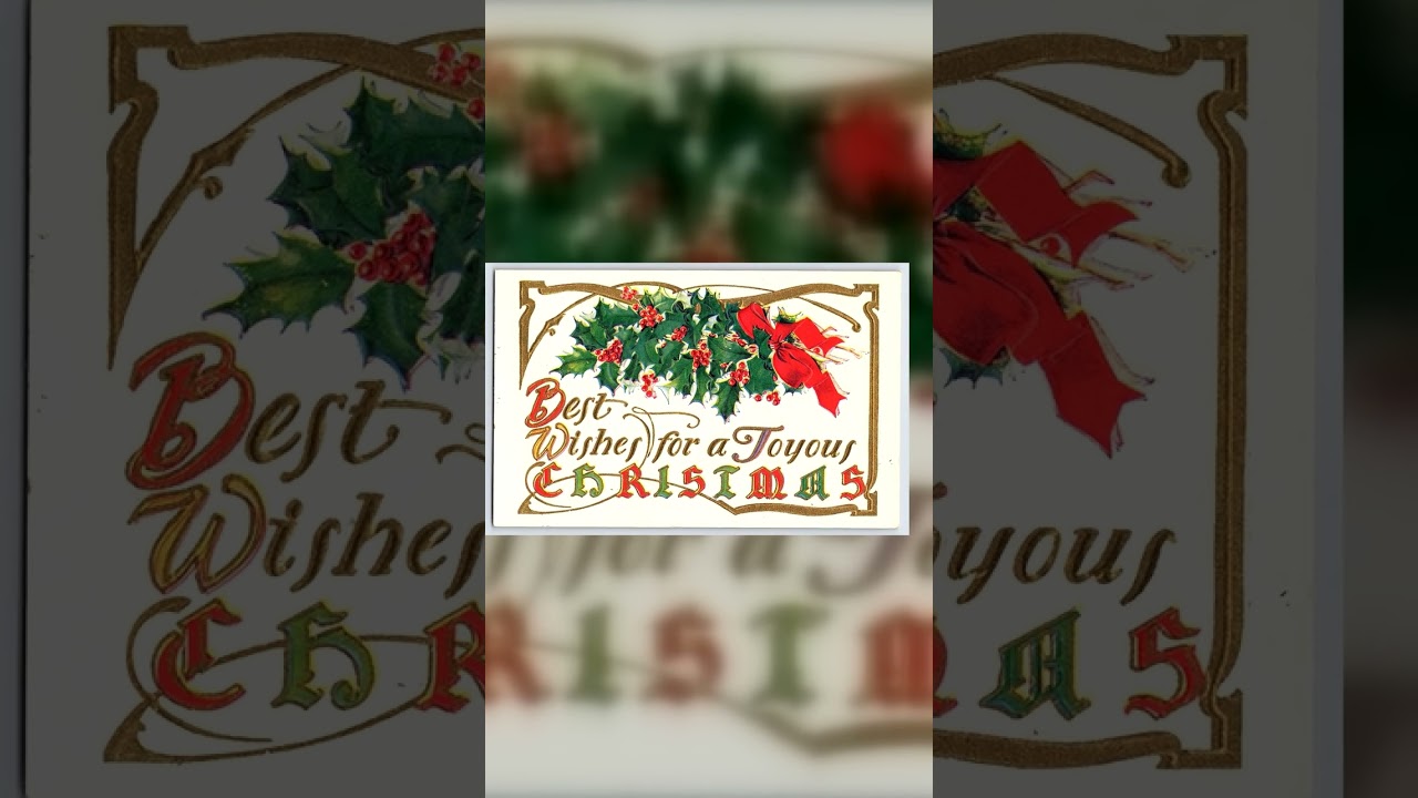 Christmas Greetings Postcard, Divided Back, 1910s, Spearfish, SD Video
