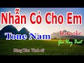 Nhẫn Cỏ Cho Em - Karaoke - Tone Nam - Nhạc Sống - gia huy beat