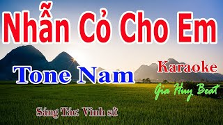 Nhẫn Cỏ Cho Em - Karaoke - Tone Nam - Nhạc S