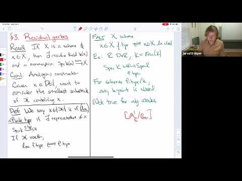 Introduction to stacks and moduli (Jarod Alper) - Lecture 8