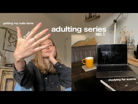 adulting series! ☕ studying for exams, starting at Wageningen University & at home manicure