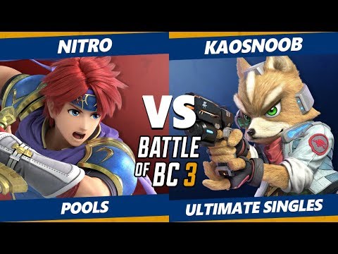 Smash Ultimate Tournament - KAOSNOOB (Fox) Vs. Nitro (Roy, Mega Man) BoBC3 SSBU Pools