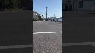 町内の広いところで自転車の練習