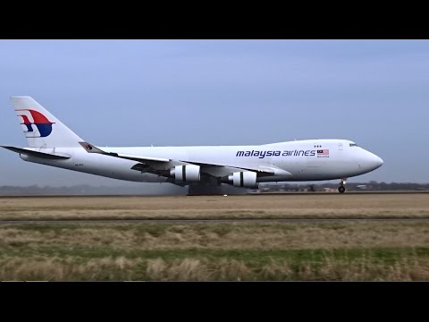 Malaysia Airlines Cargo - Boeing 747-400 F - Lands at AMS (9M-MPS)
