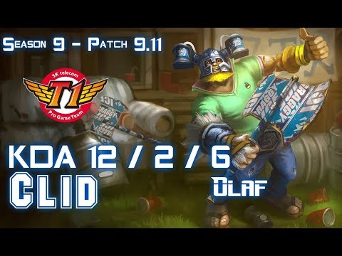 SKT T1 Clid OLAF vs SEJUANI Jungle - Patch 9.11 KR Ranked