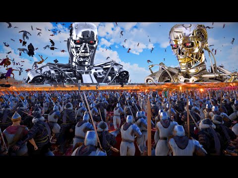 T-800 TERMINATORS vs 2 MILLION HUMAN ARMY   | Ultimate Epic Battle Simulator 2