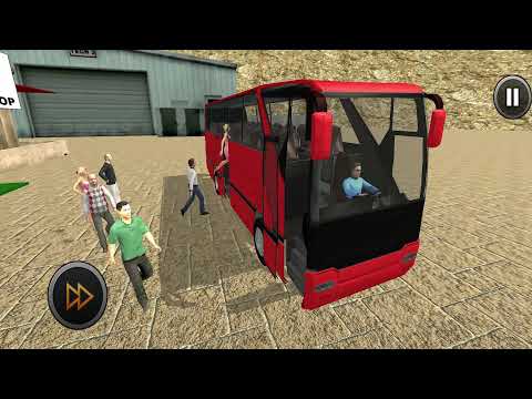Uphill Offroad Bus Driving Simulator - Indonesian Mountain Red Bus Driving - Android Gameplay #1