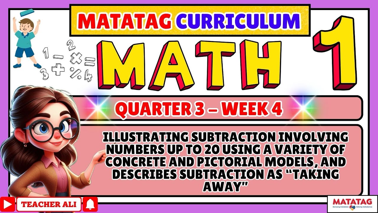GRADE 1 MATH 1 QUARTER 3 WEEK 4 - DESCRIBES SUBTRACTION AS “TAKING AWA”