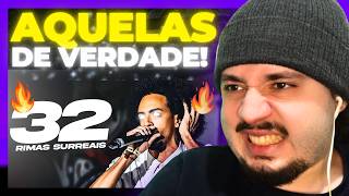 32 RIMAS SURREAIS pelas batalhas! | REACT BAUEB
