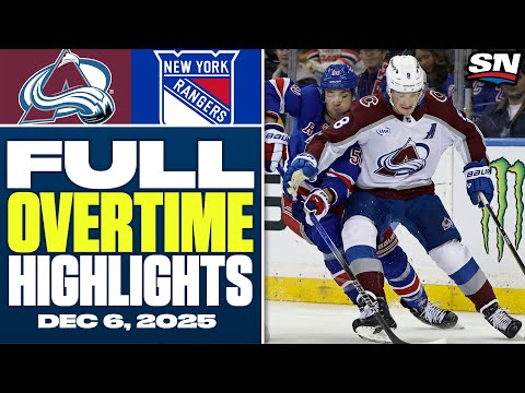 Colorado Avalanche at New York Rangers | FULL Overtime Highlights - December 6, 2025