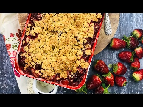 Vanilla strawberry crumble recipe