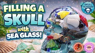 Sea Glass inside a Skull with Epoxy Resin!