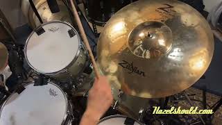 Video thumbnail for Zildjian Z CUSTOM MEGA BELL 21” Ride 3808 g by Hazelshould Drums & Cymbals