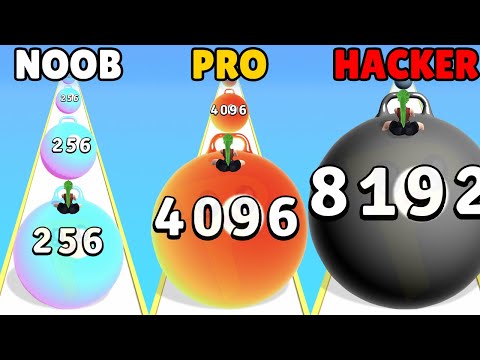 NOOB vs PRO vs HACKER in Yoga Ball Run