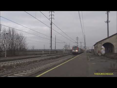 STROMBAZZATA E SFANALATA DELLA E 494 MIR CON TEC  A PONTECURONE. (AL) MART. 28 - 12 - 2021.