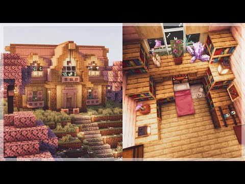 Build A Dreamy Cherry Blossom House Interior in Minecraft 🌸