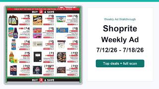 Shoprite Weekly Ad (7/12/26 - 7/18/26) Best Deals