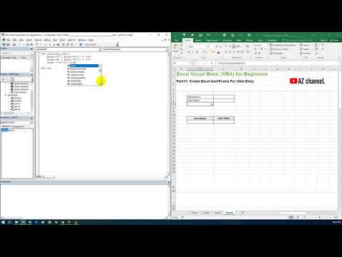 Part 14: Create Excel UserForms For Data Entry - Excel Visual Basic (VBA) for Beginners