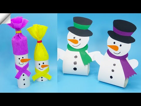 Easy Paper snowman Christmas paper crafts 2023