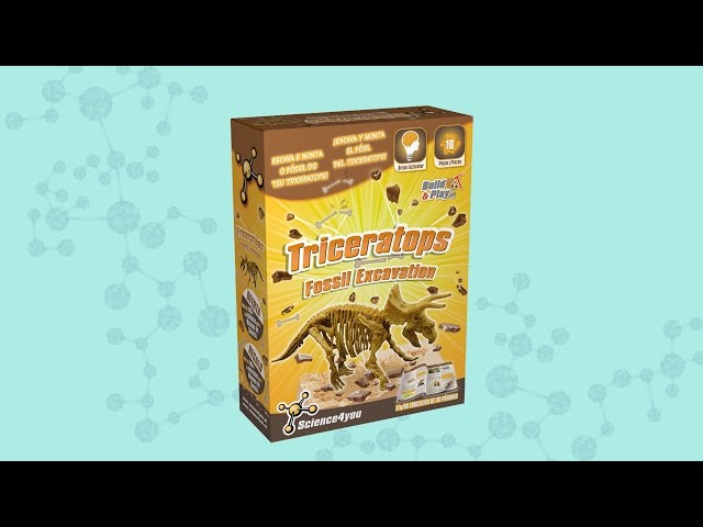 Vídeo relacionado con Science4you Triceratops Excavaciones Fósiles - Juguete Cientifico, Dinosaurios, 10 Piezas y Libro Educativo Multilingue, Regalo Ideal para Niños 6 7 8 Años