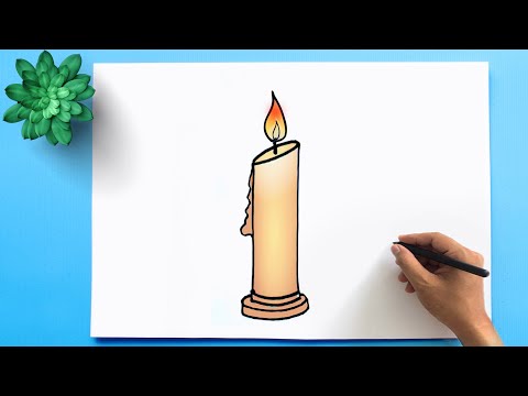 Easy Candle Drawing How to Draw a Candle Easy Step by Step ...