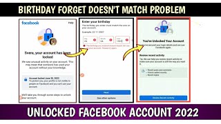 Without Identity Unlocked Facebook Account | Birthday You Entered Doesn