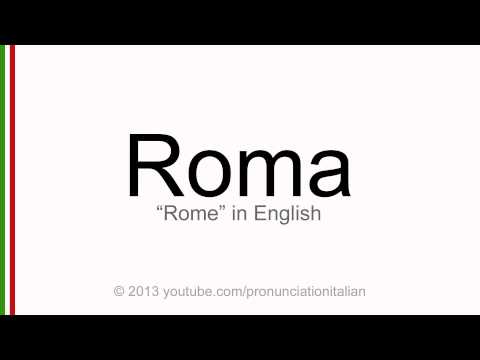 Correct italian pronunciation of Roma, Rome