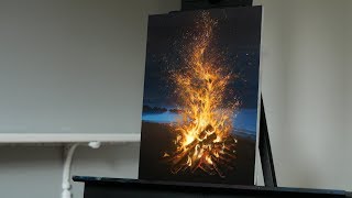 Painting Fire on the Beach with Acrylics - Paint with Ryan