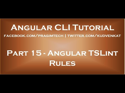 Angular tslint rules