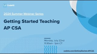 Getting Started Teaching AP CSA thumbnail