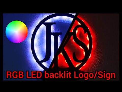 3D Printed RGB LED Backlit Logo/Sign 📱💡