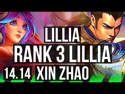 LILLIA vs XIN ZHAO (JGL) | Rank 3 Lillia, 55k DMG, 66% winrate, Legendary | EUNE Challenger | 14.14