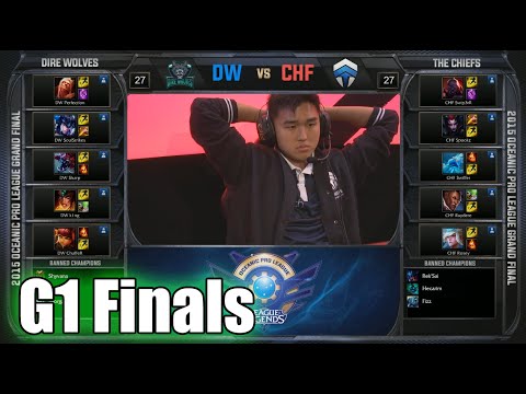 Dire Wolves vs Chiefs | Game 1 Grand Finals Oceanic Pro League Spring 2015 | DW vs CHF G1