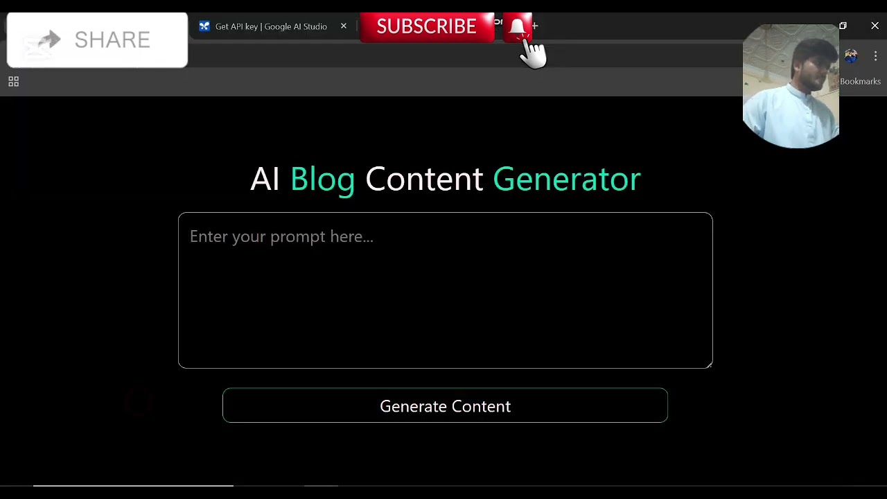 🚀 AI-Powered Blog Content Generator | React + Tailwind CSS + Gemini AI API 🔥