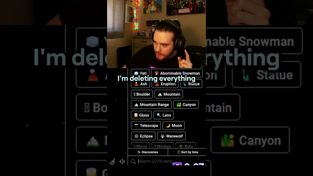 I deleted everything in Infinite Craft