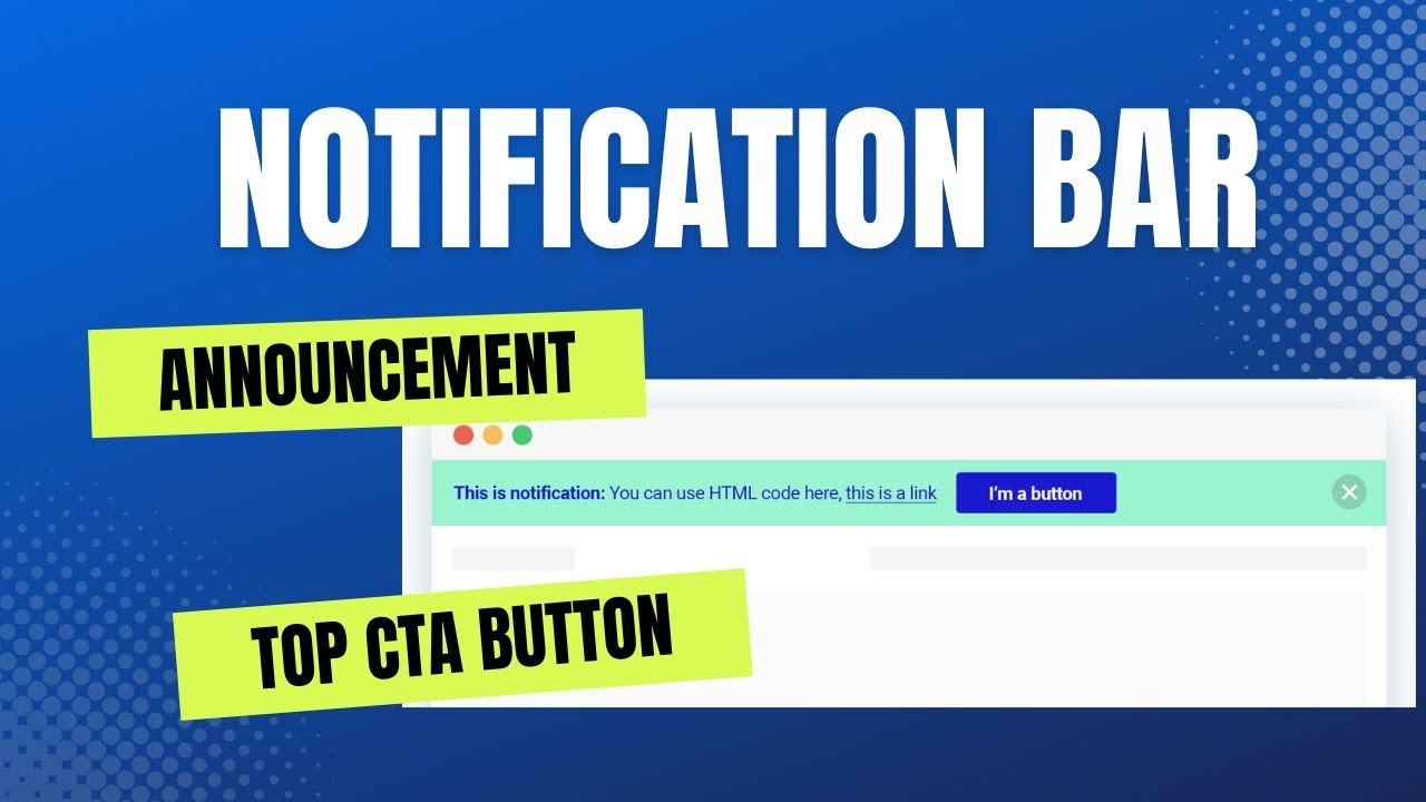 Add a Stylish Announcement Bar to Your WordPress Website | Notibar: Add  Top Notification Bar