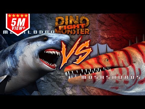 Dinosaurs Monster Megalodon  VS Mosasaurus #dinosaursbattles #dinosaur #dinosaurs #jurassicworld