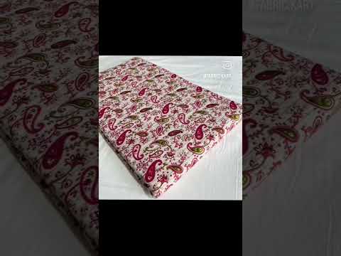 Floral printed pure cotton fabric