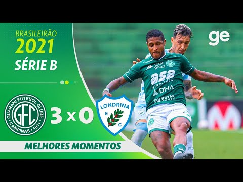 Gols e lances de Guarani x Londrina
