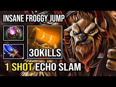 How to Mid Like a Pro Earthshaker with 13Min Scepter Unlimited Froggy Jump Dota 2