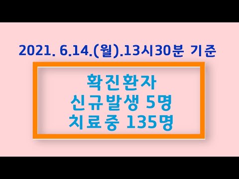 2021. 6.14.(월)13시30분 기준 부천시 코로나19 일일현황