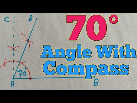 How to construct 70 degree angle with campass